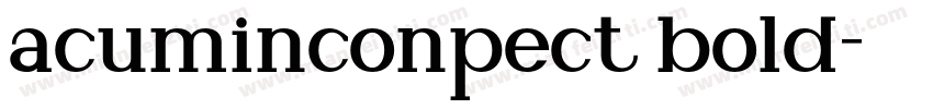 acuminconpect bold字体转换